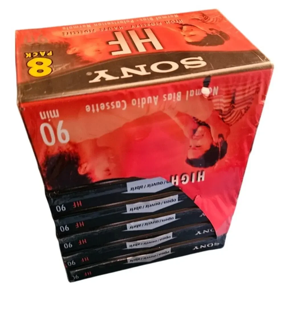Sony HF 90 Min Blank Audio Cassette Tape 8 Pack Sealed Normal Bias High Fidelity
